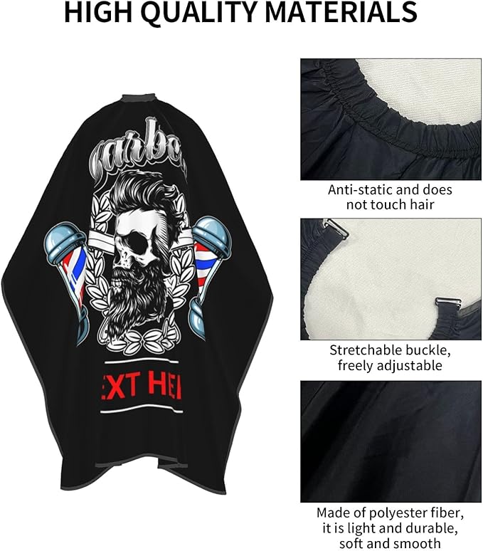 Custom Barber Cape for Men Personalized Professional Hair Cutting Cape with Text for Home Salon Barbershop