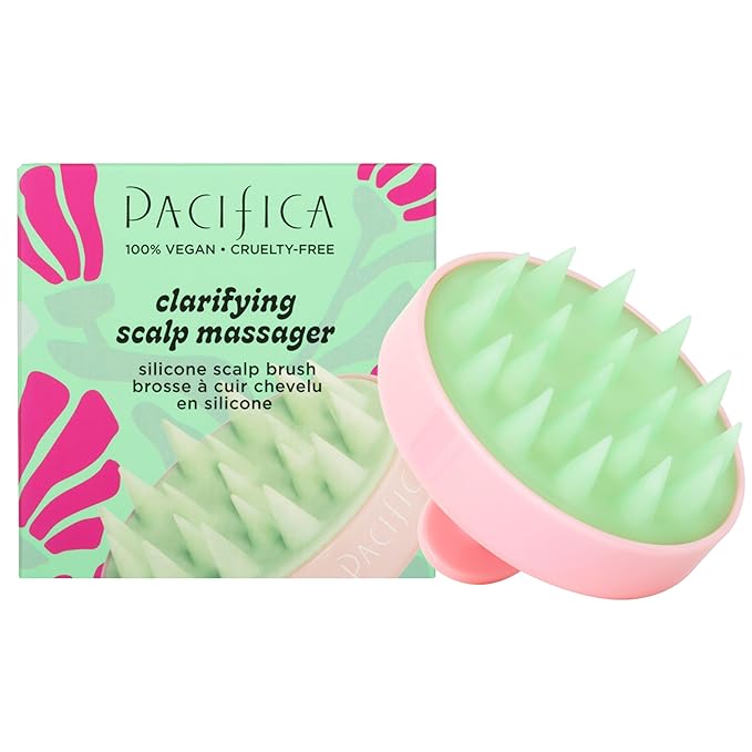 Pacifica Scalp Detox Set – Rosemary Apple Cider Vinegar Scalp Exfoliating Tonic with Scalp Massager Brush, Deep Cleansing & Clarifying Treatment for Buildup, Dry Flaky Scalp, Vegan