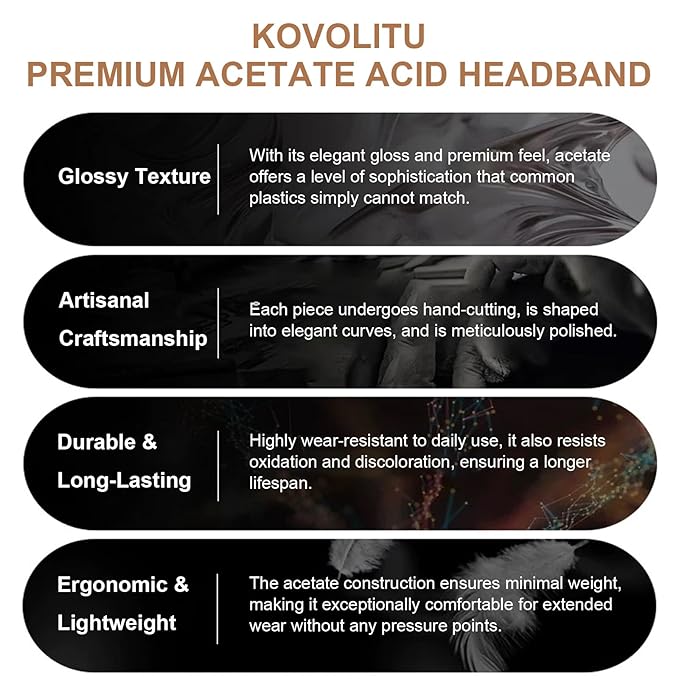 2 Pack Eyewear Headbands No Pressure,No Headache,Comfortable Hairbands for Womens Sisters Girls Gifts-Black,Tortoise