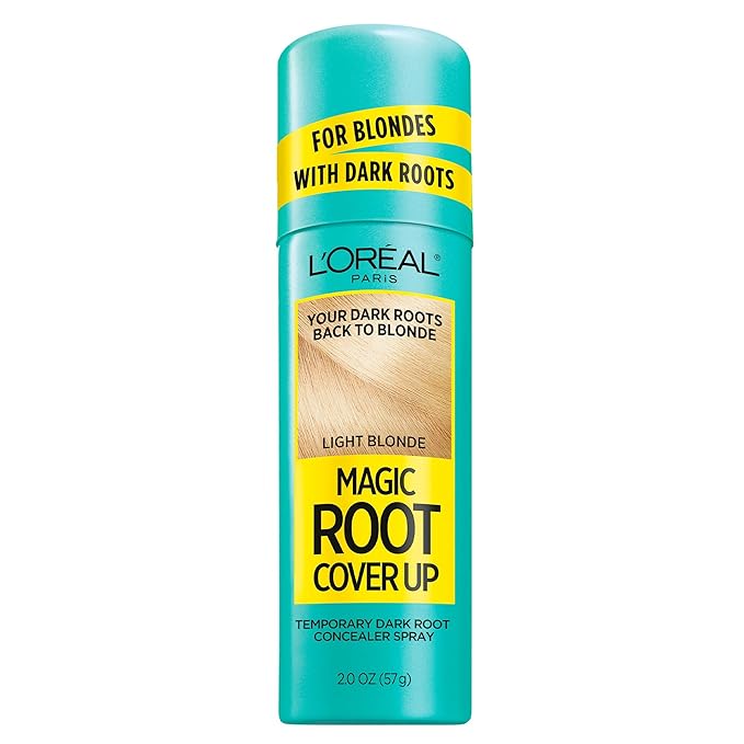 L'Oreal Paris Magic Root Cover Up Spray For Blondes with Dark Roots, Color Concealer, Ammonia and Peroxide Free, Light Blonde, 2 fl. oz.