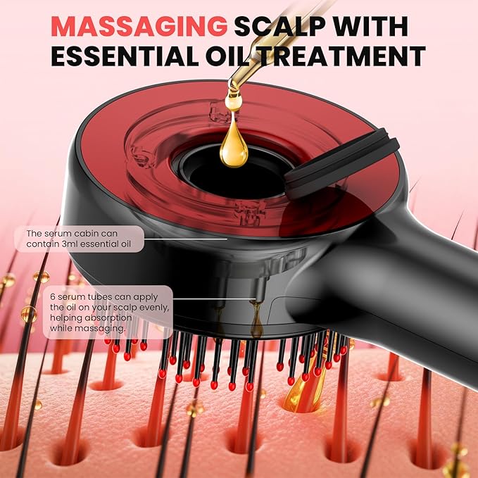 4 in 1 Hair Scalp Massager Hair Growth Oil Applicator, Electric Scalp Massager for Men & Women, IPX7 Waterproof Electric Head Massager