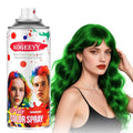Christmas Green Hair Spray Temporary for Women Kids Men, One-Time Use Washable Temporary Hair Dye, Natural Spray Hair Color Wax Non-Sticky for Party, Halloween, Crazy Hair Day, Cosplay (Green,4.06 oz)