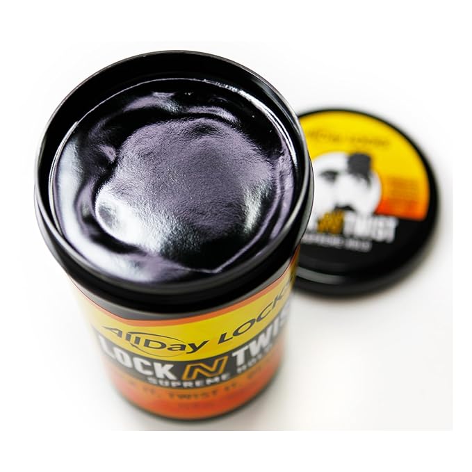 AllDay Locks Lock N Twist (Jar) | Supreme Hold, No Frizz or Flaking | Hydrating, Nourishing Locking Gel | Grape & Avocado-Infused | Lock & Twist Braids, Locks, Twists, Cornrows | 32 oz