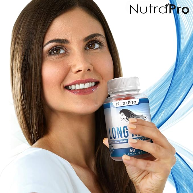NutraPro Long Hair Gummies – Anti-Hair Loss Supplement for Faster Hair Growth of Weak, Thinning Hair – Grow Long Thick Hair & Increase Hair Volume with Biotin and 10 Hair Vitamins.for Men and Women.