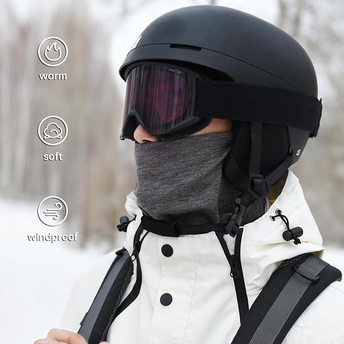 Winter Neck Gaiter Warmer, Soft Fleece Face Mask Scarf for Cold Weather Skiing Cycling Outdoor Sports