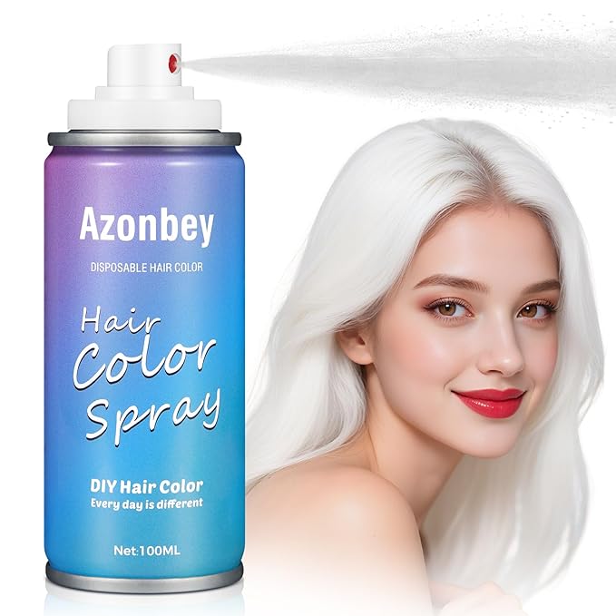 Halloween Hair Spray,Temporary Hair Color Spray for Women Kids Men,Washable Hairspray,Colored Hair Spray,Color Hairspray for Halloween,Party,Cosplay,Christmas Day (03#White)
