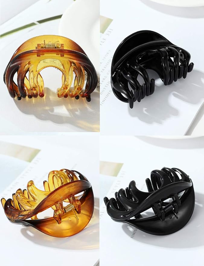Octopus Medium Hair Claw Clips Thin Hair Women No-Slip Grip Jaw Hair Claw Clip for Fine Hair(Octopus)