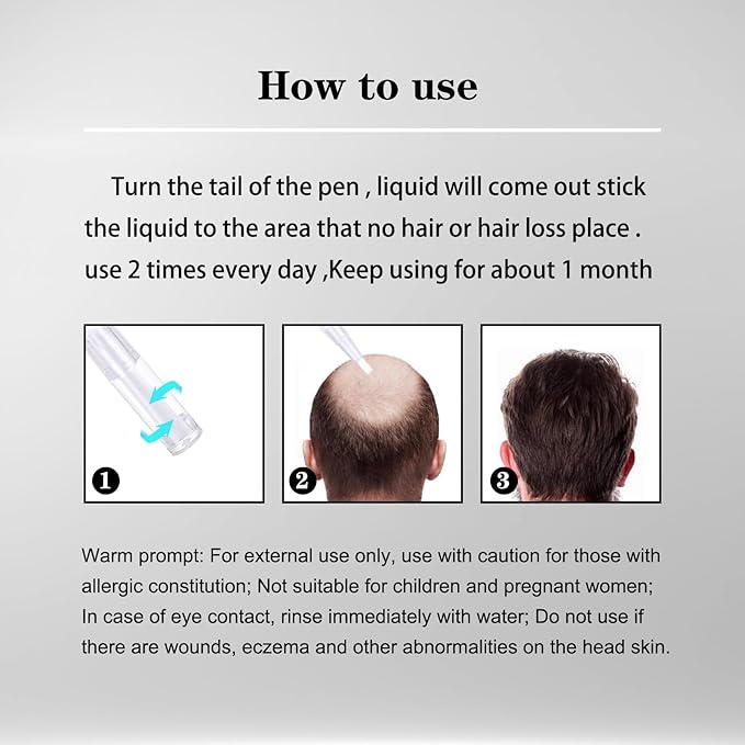 5% Minoxidil Hair Liquid for Men & Women, 2 x 3ml, with Ginseng & Ginger Root Extract - Hair Growth Supporting Treatment for Thinning Hair, Scalp Care Serum to Help Reduce Hair Loss Appearance