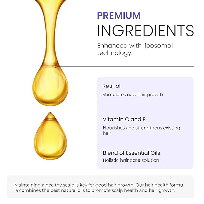 Treatment Oil for Dry Damaged Hair Scalp Stimulator with Castor Oil & Rosemary Lightweight Leave-in treatment for Frizz & Dry Scalp Hair We Come Made in USA (1 fl.oz/ 30 ml)