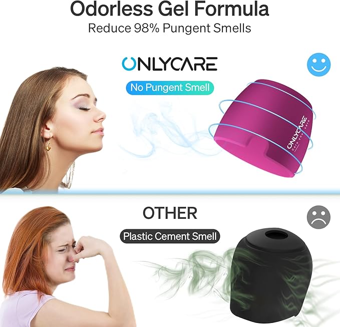 ONLYCARE Migraine Relief Cap, Upgraded Odorless Migraine Ice Head Wrap, Headache Relief Hat for Migraine, Hot Pink