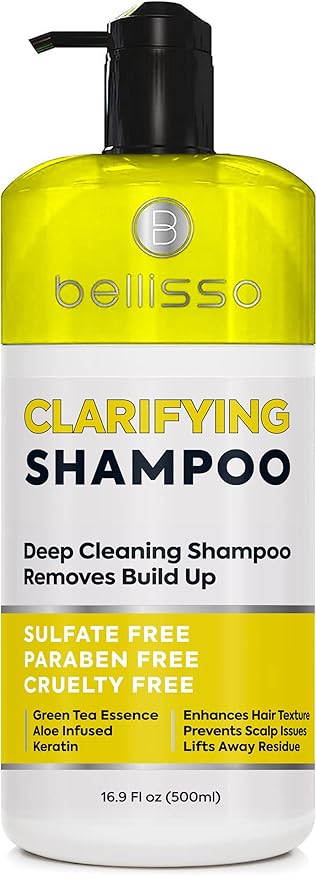 Clarifying Shampoo for Women and Men - Ideal for Oily Hair and Build Up - Gentle, Moisturizing Sulfate Free Formula - Safe for Color Treated, Curly Perms and Dry Scalps - Remove Chlorine for Swimmers