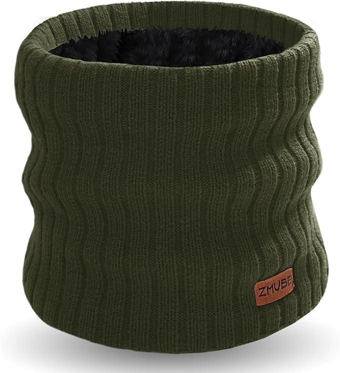 Neck Warmer Gaiter, Winter Fleece Lined Face Mask Scarf for Men Women, Thick Warm Cold Weather Running Ski Neck Cover