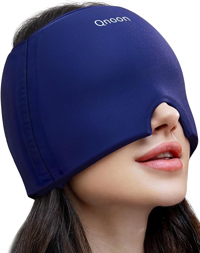Migraine Relief Cap, Headache Relief Cap Mask Products, Cooling Odorless Gel Ice Head Wrap for Tension, Stress,Hangover & Puffy Eyes