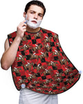 Beard Apron Hair Catcher, Running Horse Tartan Red Black Buffalo Plaid Checkered Shave Bib, Waterproof Non-Stick Shaving Bib, Trimming Grooming Tool for Dad Men Anniversary