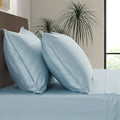 Luxury Bamboo Market | Queen Envelope Pillowcase Set | 100% Viscose Made from Bamboo | Organically Grown | Ultra Soft | Cooling | 2pcs [Spa Blue]