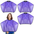 Zhanmai 4 Pieces Hair Color Shampoo Cape for Salons Waterproof Hair Washing Capes Makeup Beauty Salon Apron for Barber (Purple)
