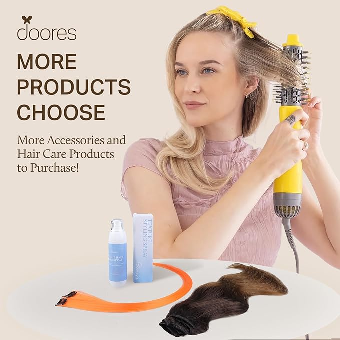 DOORES Clip in Hair Extensions, Ash Brown to Platinum Blonde 135g 7pcs 16 Inch, Remy Silky Hair Extensions Clip in Human Hair Natural Straight Weft Gift
