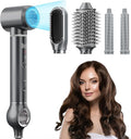 Quico 5 in 1 Blow Dryer Brush, Auto-Rotating Curling Brush, Air Curler for Hair, Hot Air Hair Styler with Negative Ions, No Heat Damage
