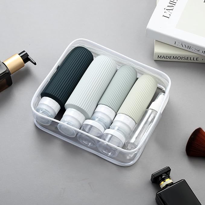 16 Pack Travel Bottles for Toiletries, Large 6oz Silicone Travel Containers, Leak Proof Refillable Liquid Shampoo And Conditioner Travel Essentials