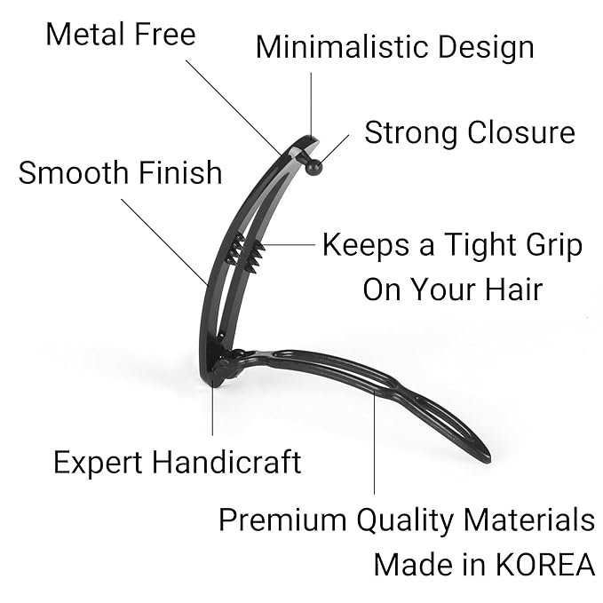 12pcs Hair Barrettes Set for Women and Girls, Hair Clips for Thick Thin Fine Hair, Non-metal Hair Accessories, Non-Slip Grip Handmade Snap Hairpin, BPA Free