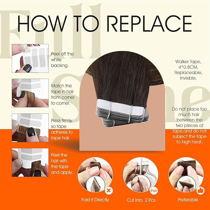 Full Shine Invisible Tape In Human Hair Remy Tape on Hair Extensions 22 Inch Balayage Color 2 Darkest Brown Fading to 8 Ash Brown and 2 Seamless Pu Tape Hair 50 Gram Skin Weft Hair Extensions 20Pcs