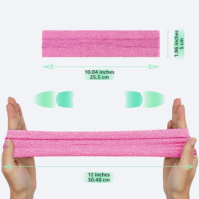 Athletic Sweat Bands Headbands for Women, Moisture Wicking Sweatbands Non-Slip Elastic Sports Hair Bands for Running, Workout, Yoga, Basketball, Tennis, Exercise