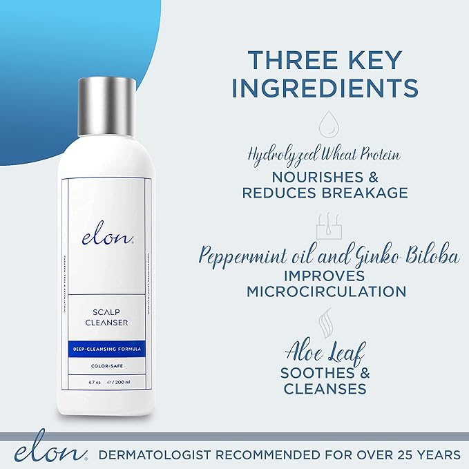 Elon Complete Hair Care Kit for Advance Hair Loss – Scalp Cleaner & Concentrated Serum Set + Matrix 5000 Hair Growth Supplement for - Suitable for All Hair Types, (60 Tablets)