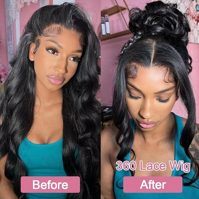 Hidden Strap Invisi Strap Straight 360 Glueless Wigs Human Hair Pre Plucked Pre Bleached Brazilian Virgin Wig With Drawstring 250 Density HD Full Lace Front Wigs Human Hair 24 Inch