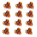 Cobahom 12 Pcs Small Claw Clips 1.2 Inch Plastic No-Slip Mini Clips for Thin Hair Styling Accessories for Women and Girls (Brown)