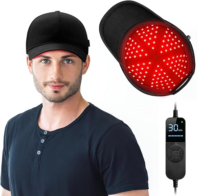 LED lights Hair Growth Cap, Black