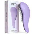 Crave Naturals Glide Thru Hair Brush - Detangler Brush for Curly, Straight, Wet or Dry Hair - Gentle Detangling Brushes for Adults, Kids, Toddlers - Hair Accessories for Women, 7.5x3 - Purple