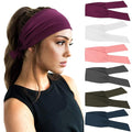 DRESHOW 6 PCS Adjustable Headbands for Women Knotted Headbands Elastic Non-Slip Fashion Hair Bands for Workout Sports Running Yoga