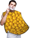 Beard Apron Hair Catcher, Yellow Softball Shave Bib, Waterproof Non-Stick Shaving Bib, Trimming Grooming Tool for Dad Men Anniversary