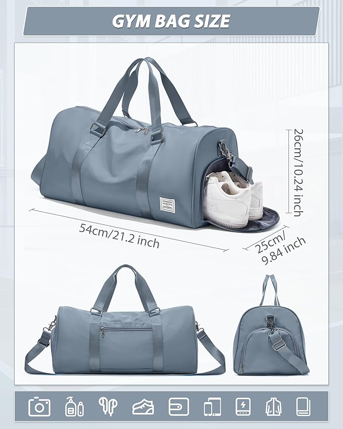 Gym Bag Womens,Travel Duffel Carry on Bag Sport Tote Bag Weekend Overnight Bag