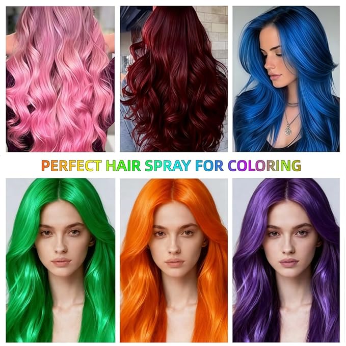 Blue Temporary Hair Color Spray - Washable & Natural One-Time Use Hair Wax for Women & Kids & Adults - Strong Hold for Halloween, Cosplay, Party, Washes Out Easily