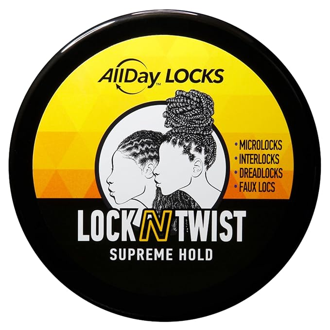 AllDay Locks Lock N Twist (15 oz) | Supreme Hold, No Frizz or Flaking | Hydrating, Nourishing Locking Gel | Grape & Avocado-Infused | Lock & Twist Braids, Locks, Twists, Cornrows | 15 oz