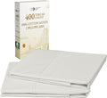 California Design Den King Size Pillowcase Set - 400 Thread Count, 100% Cotton Sateen, Set of 2 Pillow Covers, Soft and Breathable - Ivory (Pale Tone)