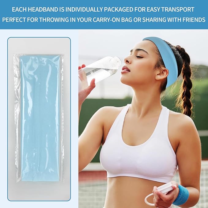 20 Pcs Headbands for Women Non Slip, Soft Milk Silk Cotton Cloth Hair Bands, Hair Accessories for Women, Workout Stretchy Head Bands for Women's Hair for Yoga Running Sports