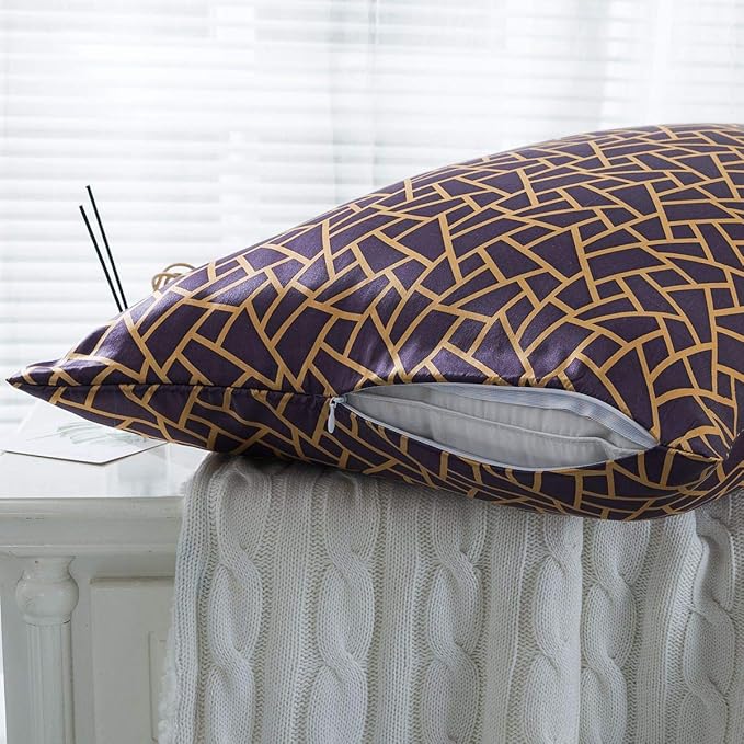 SLPBABY Silk Pillowcase for Hair and Skin with Hidden Zipper Print (Standard(20''x26''), Pattern26)