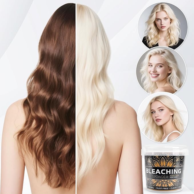 Hair Bleach 500g / 17.41oz, Large Capacity Salon Grade Bleach for Hair, Mild Bleach Powder Quickly Remove Hair Color, Refreshing Create Fashionable Styling