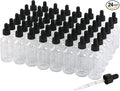 48 Pack, 2oz Glass Dropper Bottle, Preety Texture Tincture Bottles with Precise Scales Eye Droppe, for All Kinds Of Mixed Liquids,Leak-Proof Design for Easy Travel (Clear)