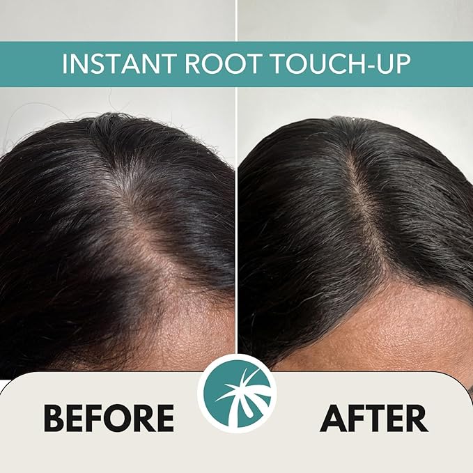 Paradyes Instant Root Tint Hairline Powder - Root Touch Up Hair Color for Gray Coverage - Bald Spot Concealing Hair Powder for Women & Men - 24-Hour Stain-Proof - Natural Black - 0.14 Ounce