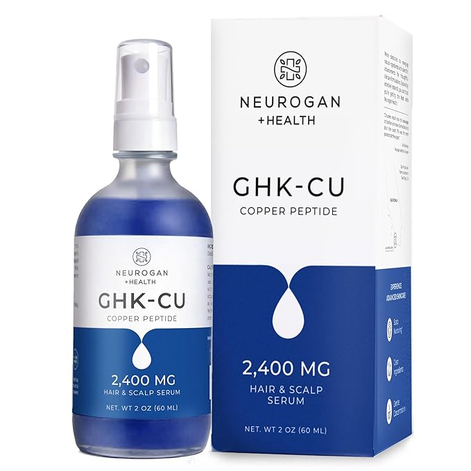 Neurogan GHK-Cu Copper Peptide Hair & Scalp Serum – 2400mg, 4% Copper Peptides – Fast-Absorbing, Water-Based Formula for Hair Softness & Shine - Dry Scalp Moisturizer Spray, Made in USA