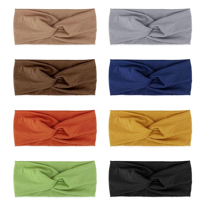 DRESHOW Headbands for Women Girls Vintage Headband Knotted Headwraps Criss Cross Hair Bands Accessories