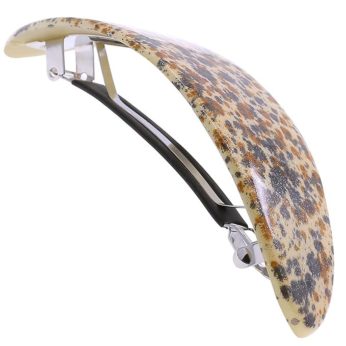 Camila Paris CP3297 French Hair Barrette Oval For Thick Curly Wavy Long Hair, Strong Hold Grip Hair Clips for Women, No Slip Rubberized Metal Clasp, Styling Girls Hair Accessories, Made in France