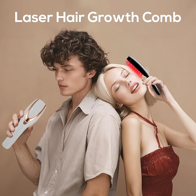 Laser Therapy Hair Growth Comb,Laser Comb, low level laser therapy device, promote hair growth.