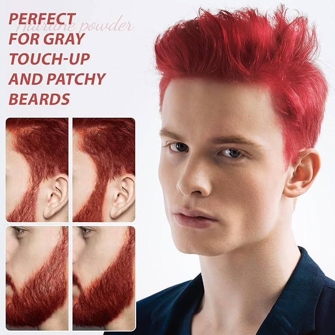 2 Pack Hairline Powder for Women and Men, Used to Root Touch Up Hair Color, Thinning and Gray Hair Coverage and Bald Spots Coverage, Red