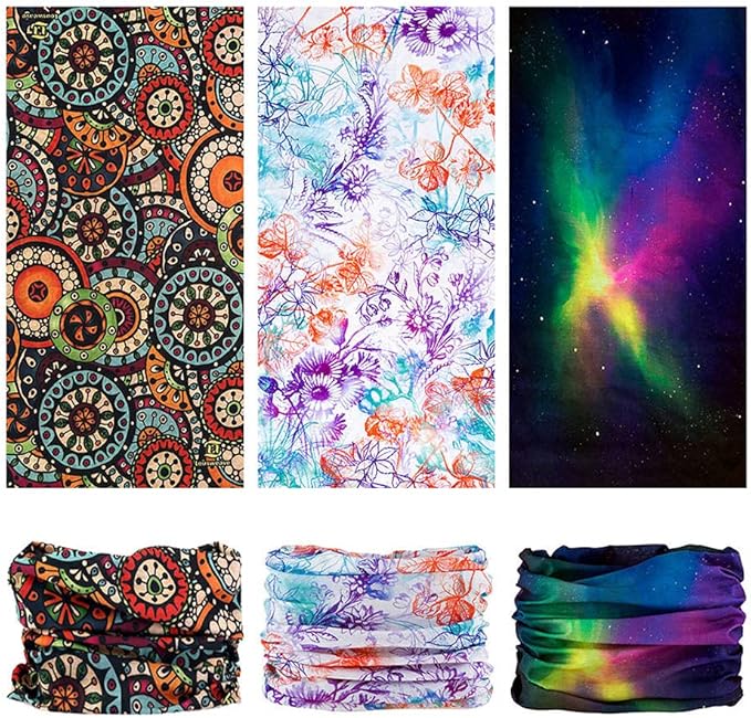 Headband Neck Gaiter Head Wrap Headwear Face Mask Magic Scarf Bandana for Men and Women