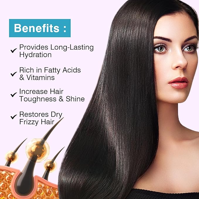 100 Capsules Styling Serum With Keratin, Treatment Oil for Frizzy Hair, Serum With Vitamins A, C, E & B5, Argan Avocado Oil for All Types, Leave-in Conditioner for Women & Men