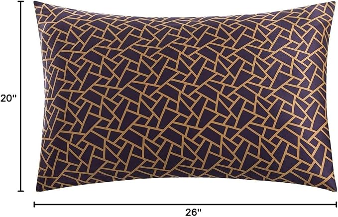 SLPBABY Silk Pillowcase for Hair and Skin with Hidden Zipper Print (Standard(20''x26''), Pattern26)